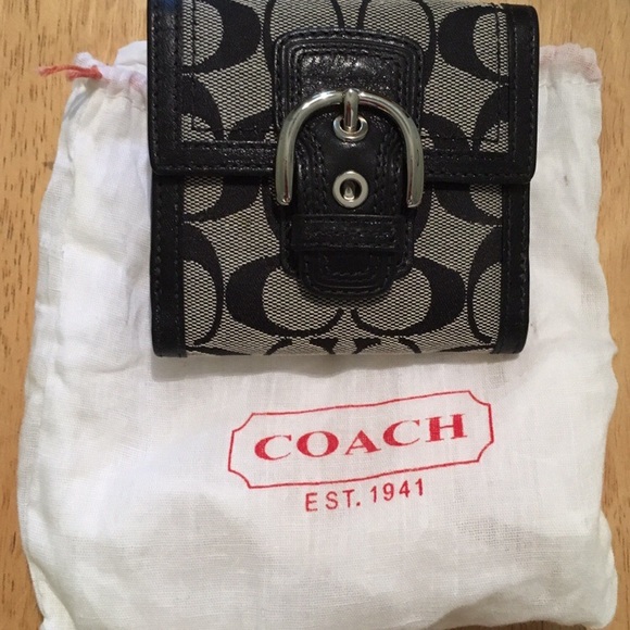 Coach Black Logo Wallet - Picture 2 of 12
